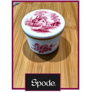 SPODE FINE BONE CHINA TRINKET BOX / PILL BOX / SALT CELLAR / VINTAGE / EXC COND